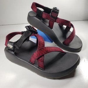 Chaco Z 1 Classic Deep Red Strappy Sandal Size 7W